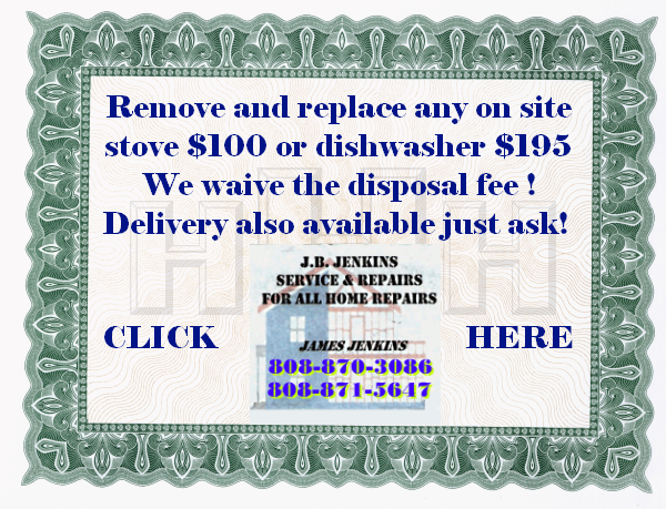 Remove and replace appliance special - JB Jenkins Home Repair